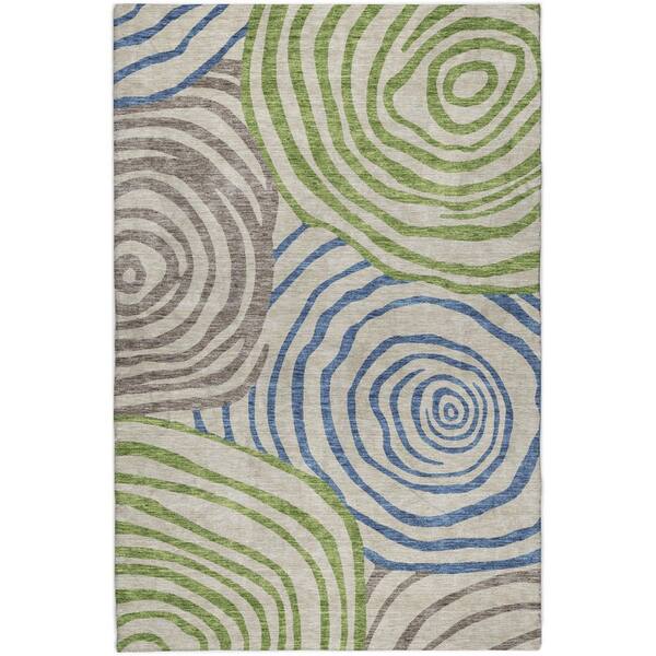 Dream Shag Premium Machine Washable Abstract ADS765 Beige 10 ft. x 14 ft. Area Rug