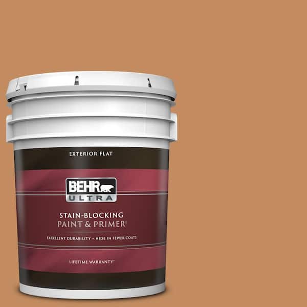 BEHR ULTRA 5 gal. #PPU3-13 Glazed Ginger Flat Exterior Paint & Primer