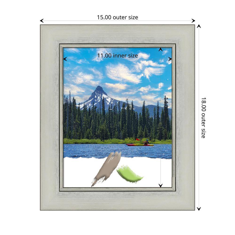 11x14 Silver Antiqued Polystyrene Wall Picture Frame