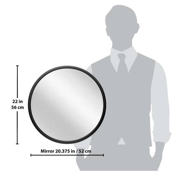 Nera 22 in. W x 22 in. H Wall Mirror - Matte Black Framed