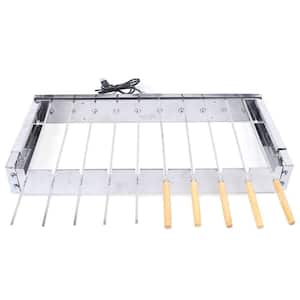 10Skewers Stainless Steel Automatic Flipping Barbecue Grill