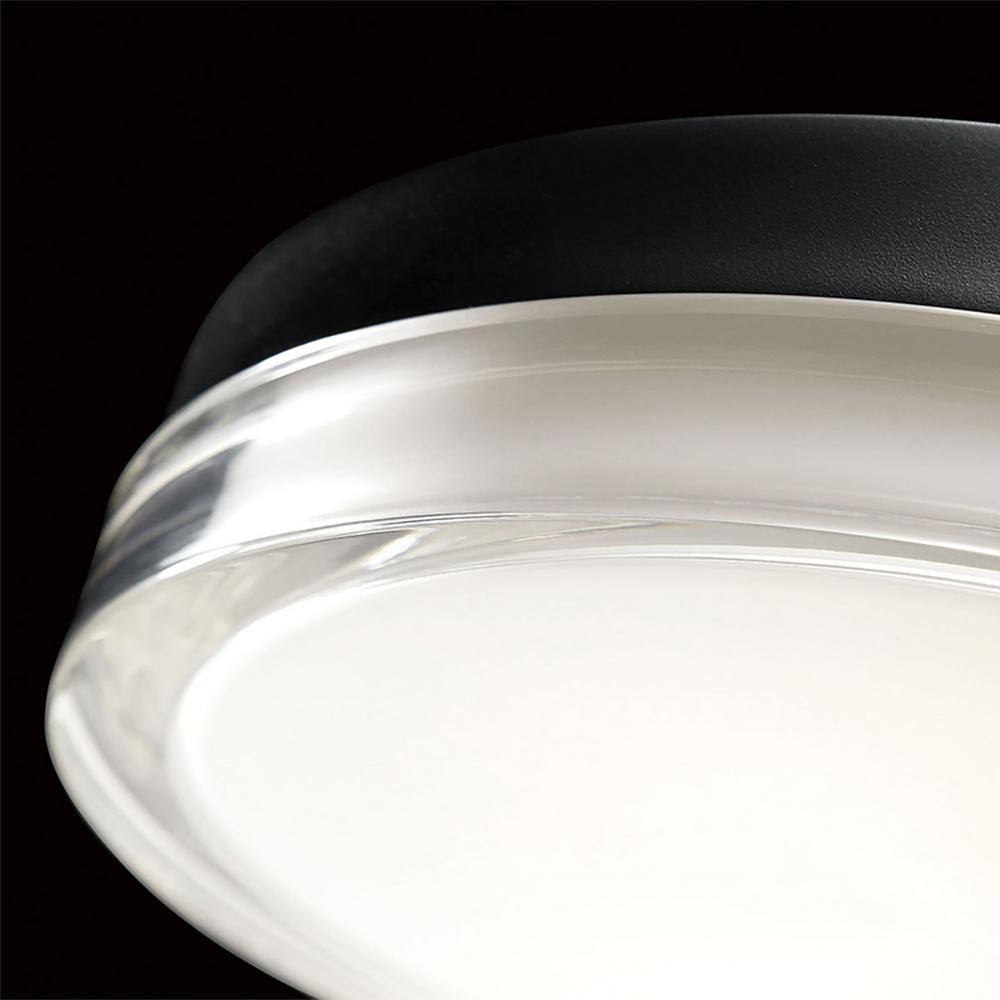 Black Glass Modern LED Flush Mount Light