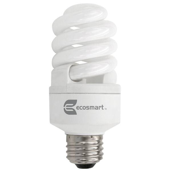 EcoSmart 60W Equivalent Daylight  SPIRAL Dimmable TruDim CFL Light Bulb (2-Pack)
