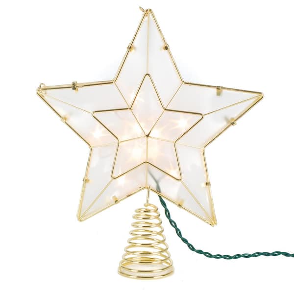 Home Accents Holiday 11 in Incandescent Gold Star Topper