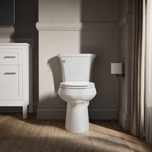 KOHLER - Highline Arc 12 in. Rough In 2-Piece 1.28 GFP Single Flush Elongated Chair Height Toilet in White with Soft Close Seat
