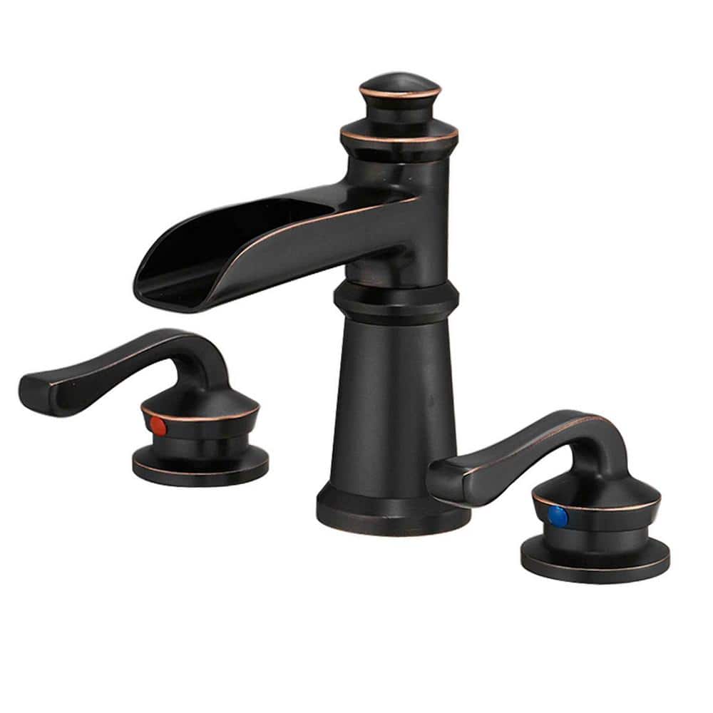 8 In. Widespread Double Handle Bathroom Faucet, Bathroom Sink Faucets for S