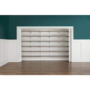 Genevieve 10 ft. Gray Adjustable Closet Organizer 6 Shelf Stack