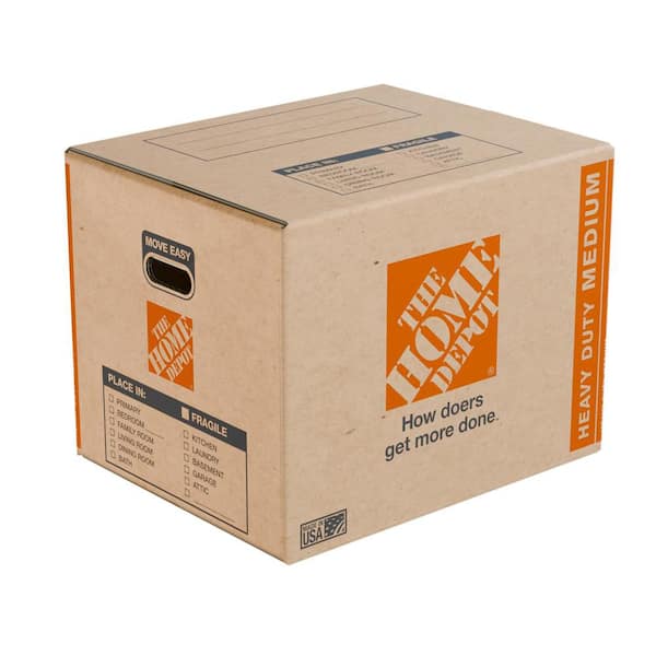 20 in. L x 16 in. W x 15 in. D Heavy-Duty Medium Moving Shipping and Packing Box with Handles