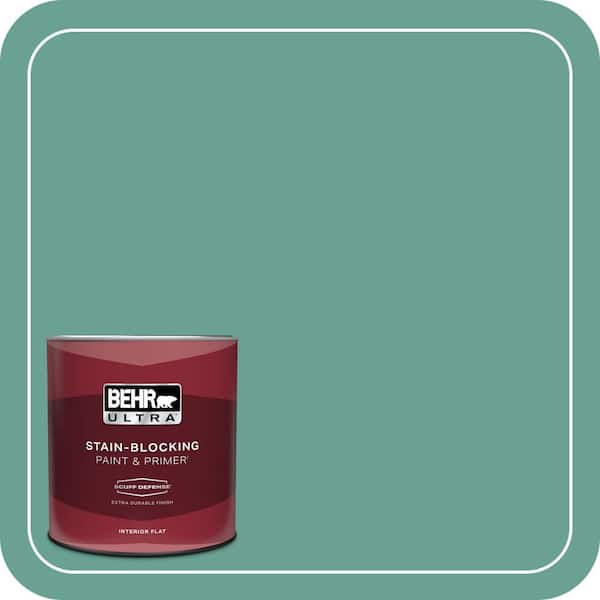 BEHR ULTRA 1 qt. #T17-15 Jade Dragon Extra Durable Flat Interior Paint & Primer