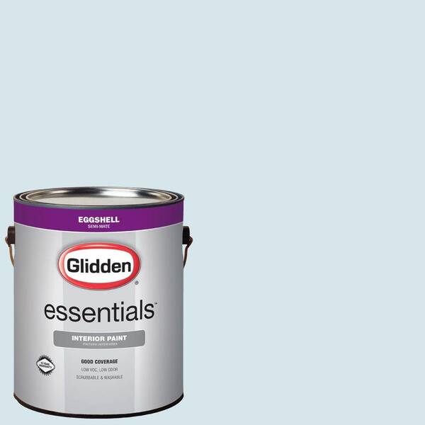 Glidden Essentials 1 gal. #HDGB30 Snow Shadow Blue Eggshell Interior ...