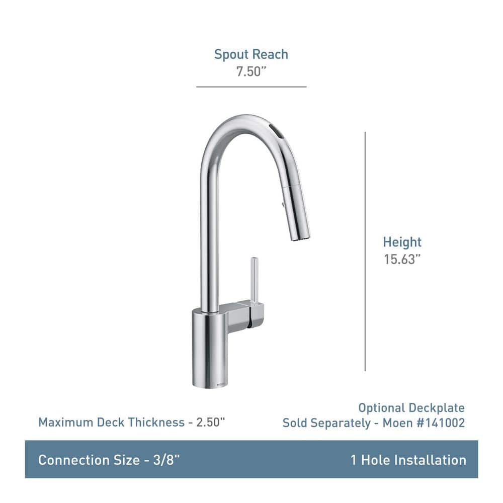 Chrome Touchless Pull-Down Kitchen Faucet with Smart Control