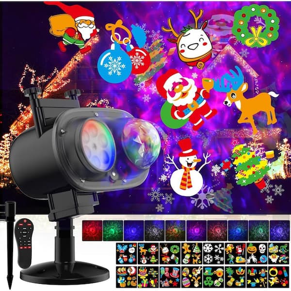 1920 x 1080 Christmas Decorations Projector Holiday Lights 26 HD Effects with 50 Lumens