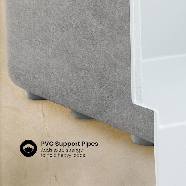 Aquatique 60 in. L X 32 in. W Alcove Shower Pan Base With Right Hand Drain and Integral Left Seat in White
