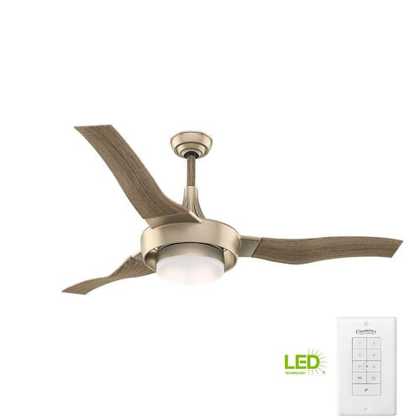 Casablanca Perseus 64 in. LED Indoor/Outdoor Metallic Sunsand Ceiling Fan