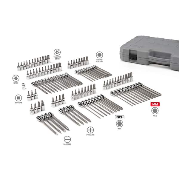TEKTON 3/8 in. Drive Hex, Torx, TR Torx, Phillips, Slotted, Square