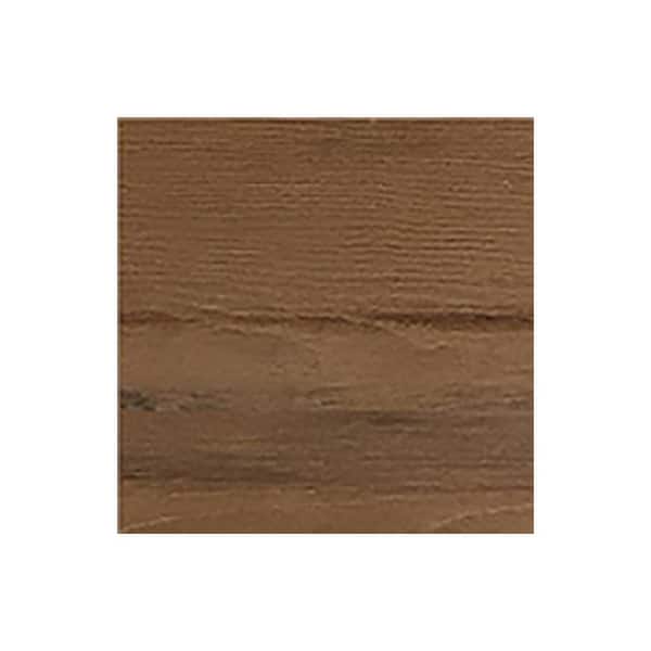 Miami 7.25 in. W x 0.625 in. D x 7.25 in. H Brown Cabinet Door Sample Teak Matte