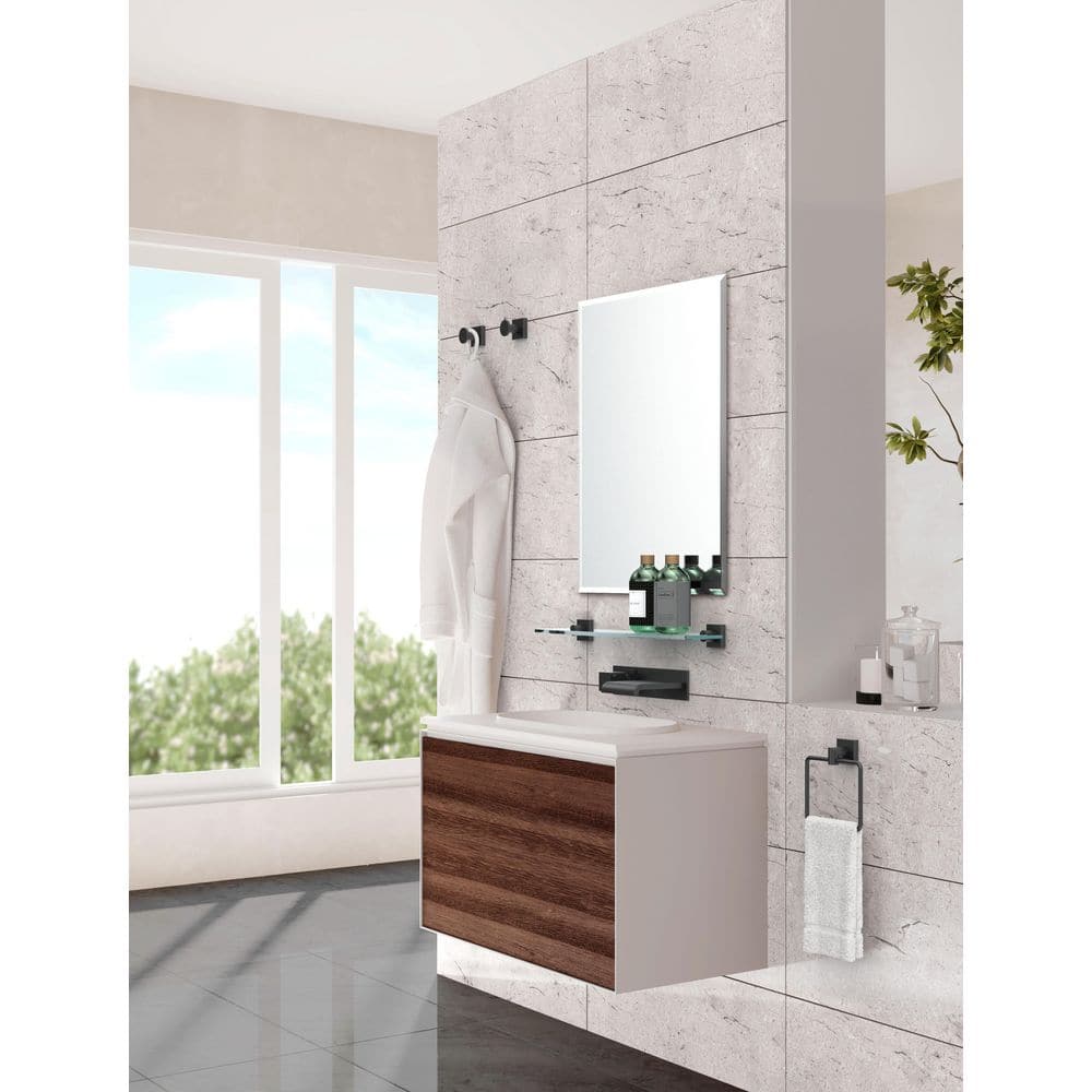 Matte Black 32-Inch Wall Mounted Towel Bar