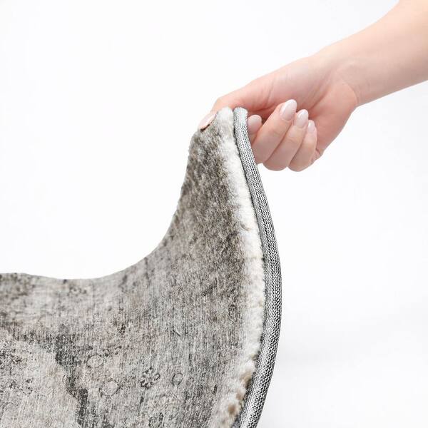 Dream Shag Premium Machine Washable Abstract ADS675 Gray 10 ft. x 14 ft. Area Rug