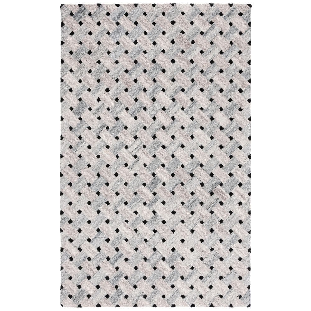 Genre 4 ft. x 6 ft. Gray/Brown Spotted Lattice Area Rug price history on PriceWatchPro