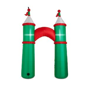 Lighted Inflatable Arch Gate with Soldiers Decor Inflated Width (6.5 ft.) Inflated Height (10 ft.)