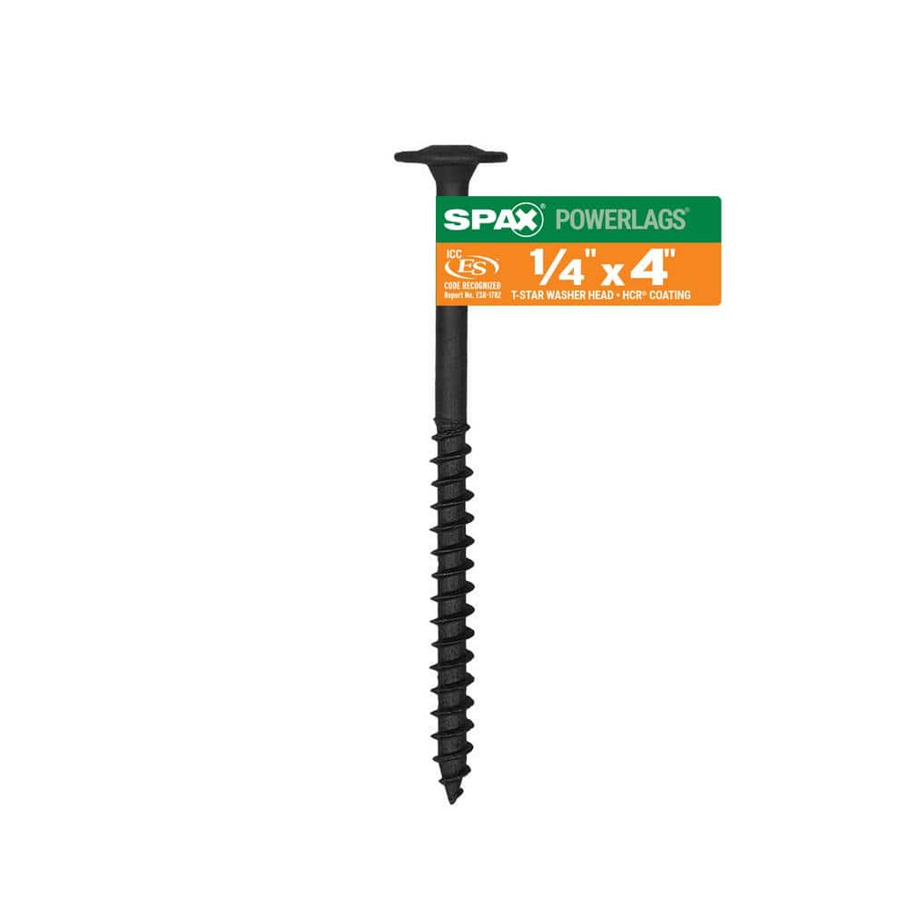 SPAX 1/4 in. x 4 in. Exterior Washer Head Structural Wood Lag Screws ...