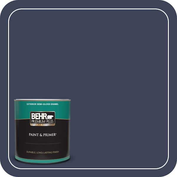 BEHR PREMIUM PLUS 1 qt. #600F-7 Soulful Music Semi-Gloss Enamel Exterior Paint & Primer