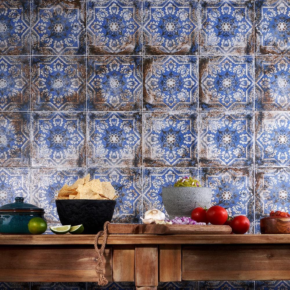 Antique Flora Multicolor Matte Porcelain Floor and Wall Tile