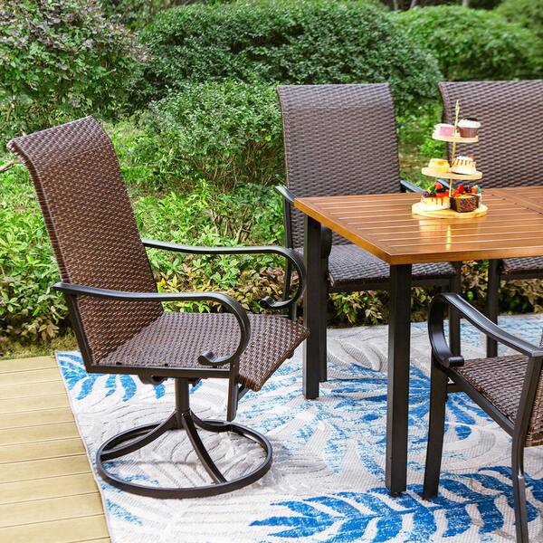 Rattan swivel bistro online set