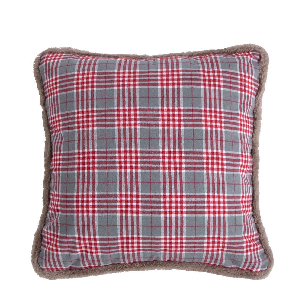 Home Decorators Collection Charcoal Gray Plaid 18 in. x 18 in