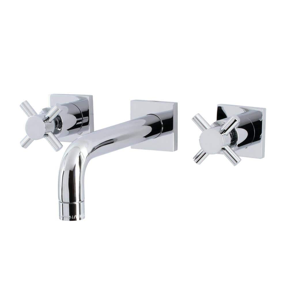 Kingston Brass Concord 2Handle WallMount Bathroom Faucets in Polished