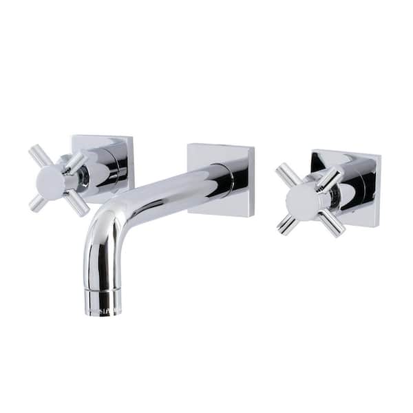 Kingston Brass Concord 2-Handle Wall-Mount Bathroom Faucets in Polished Chrome