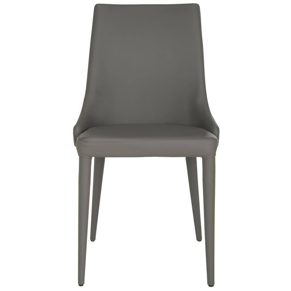 Summerset Gray PU Leather Upholstered Side Chairs with Metal Frame, Set of 2