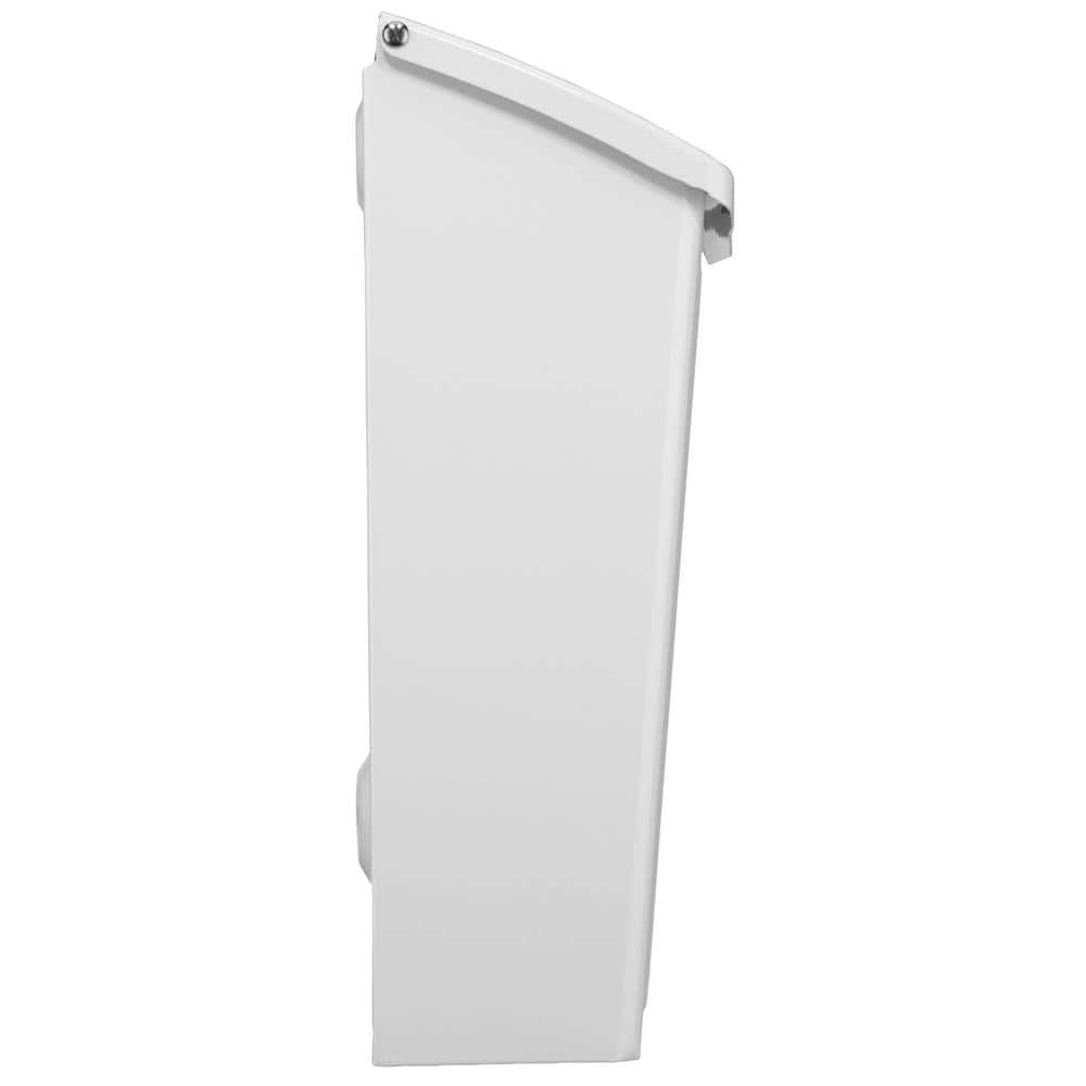 White Steel Modern Wall Mount Mailbox, Small