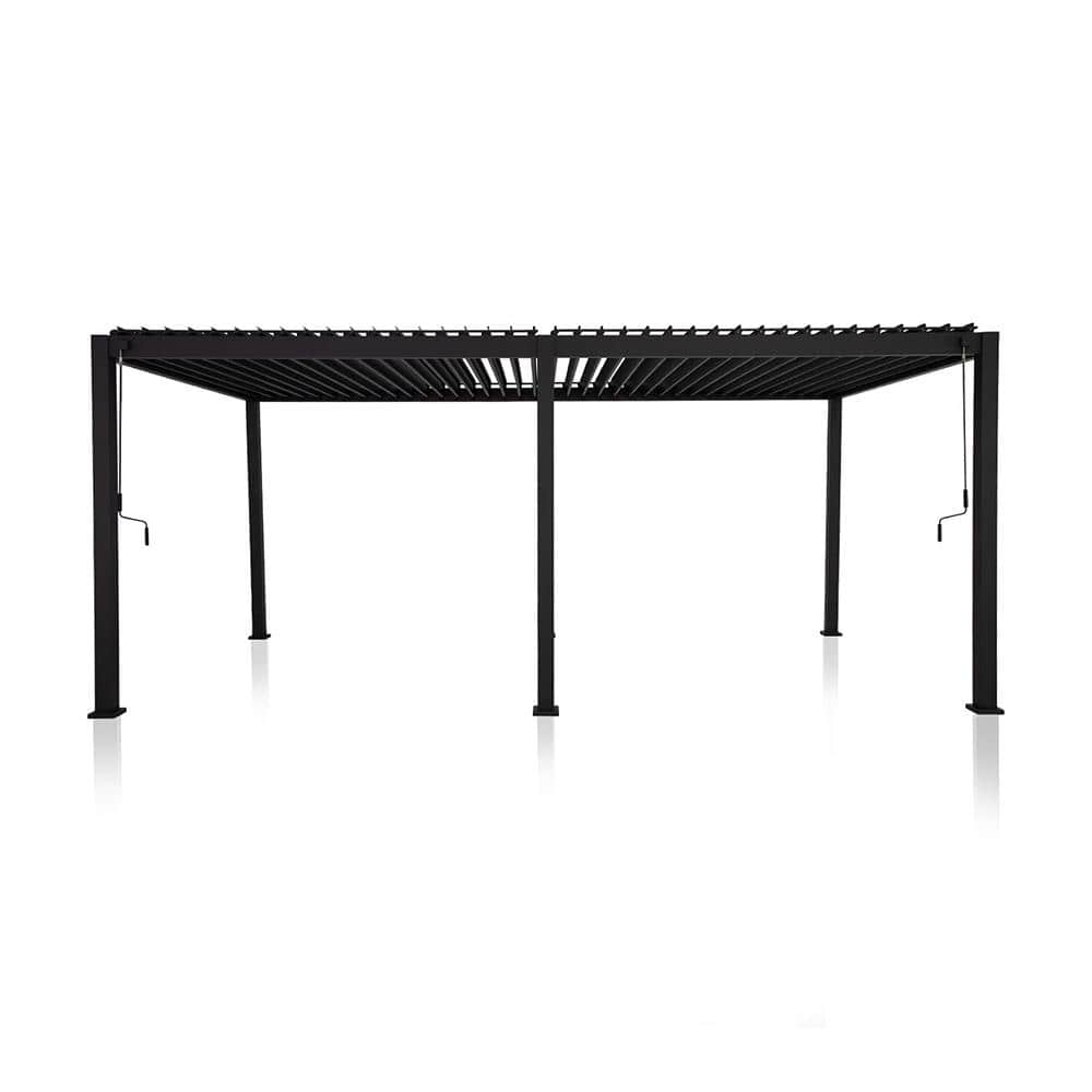 10 ft. x 19 ft. Black Aluminum Frame and Steel Louvers Pergolas price history on PriceWatchPro