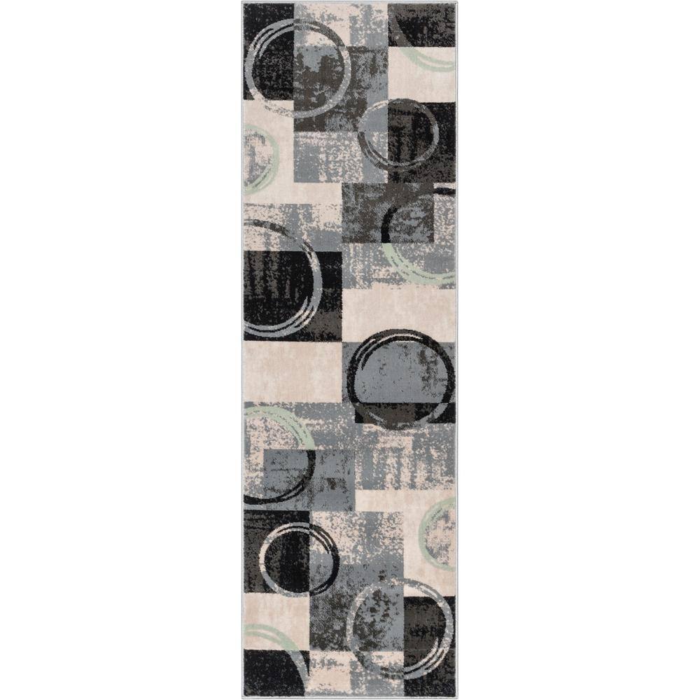 Barclay Shai Modern Geometric Grey Green 2 ft. 3 in. x 7 ft. 3 in. Runner Area Rug price history on PriceWatchPro