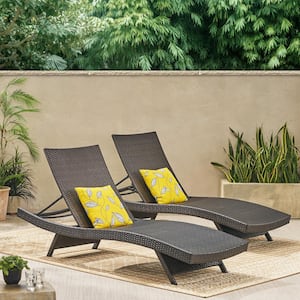 Toscana Multi-Brown 2-Piece Plastic Outdoor Chaise Lounge