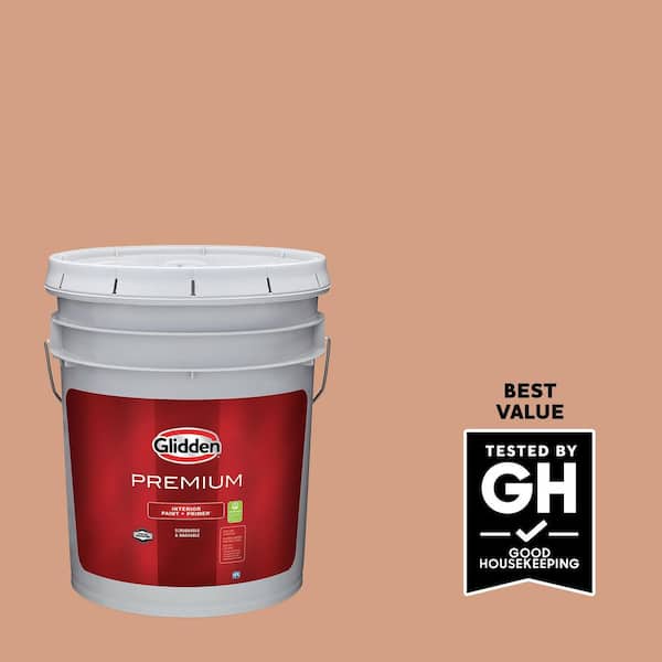 Glidden Premium 5 gal. PPG1069-4 Orange Maple Eggshell Interior Latex Paint