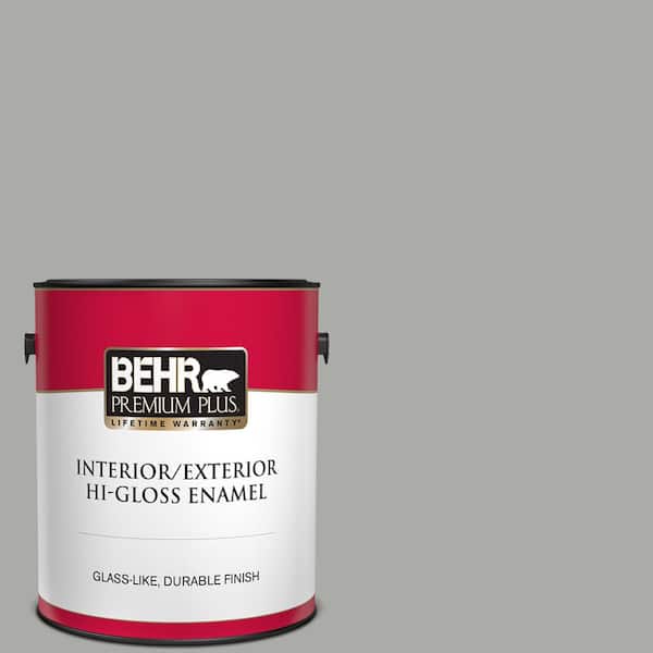 BEHR PREMIUM PLUS 1 gal. #PPF-39 Cool Granite Hi-Gloss Enamel Interior/Exterior Paint