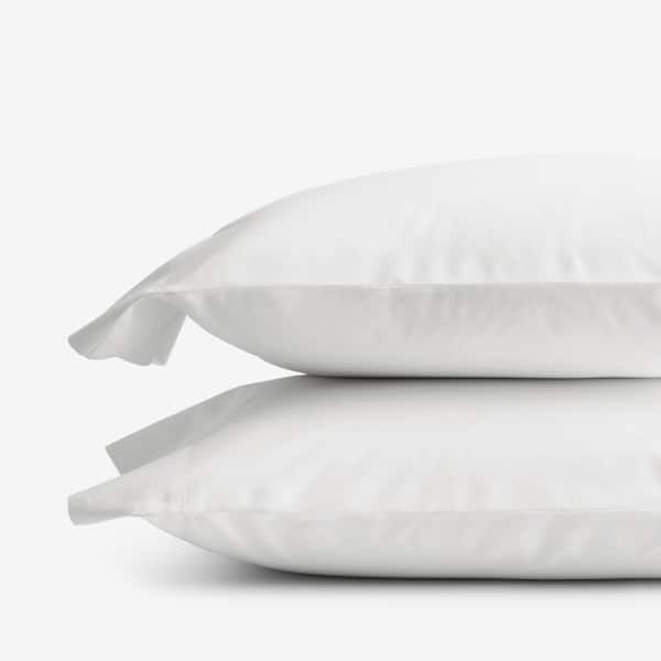 The Company Store Company Essentials White Organic Cotton Percale Standard Pillowcases (Set of 2)