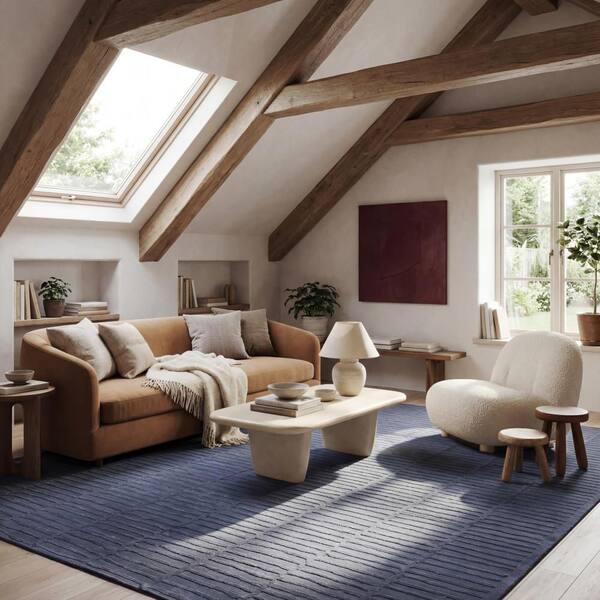 Cranbury Plush Textured Washable Blue 3 ft. x 5 ft. Indoor Area Rug