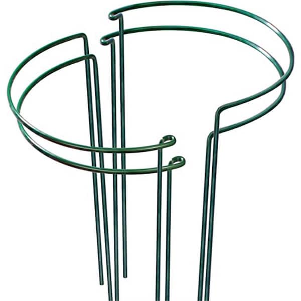 Unbranded 15.7 in. Heavy-Duty Evergreen Peony Plant Support Stakes(4 Pack）