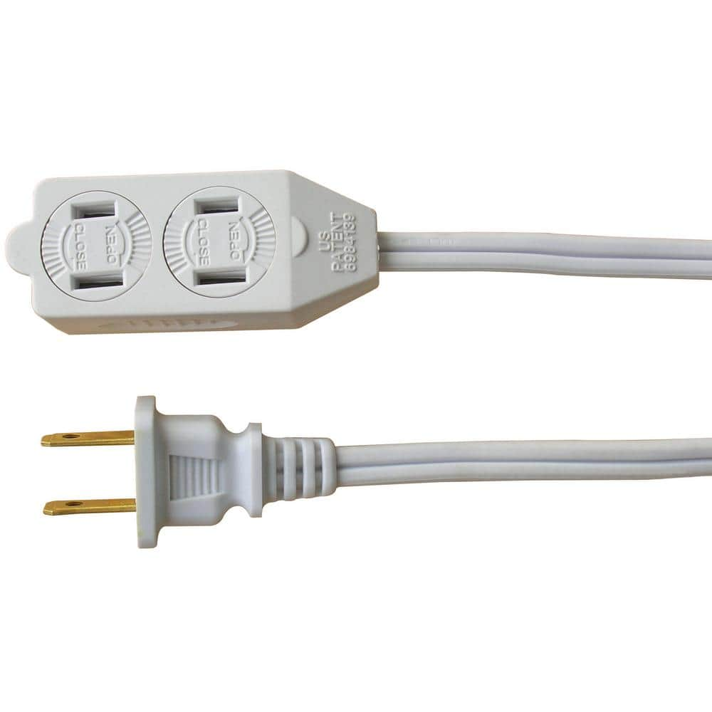 HDX 12 ft. 16/2 Cube Tap Extension Cord, White KAB-1/KAX-10F - The Home ...