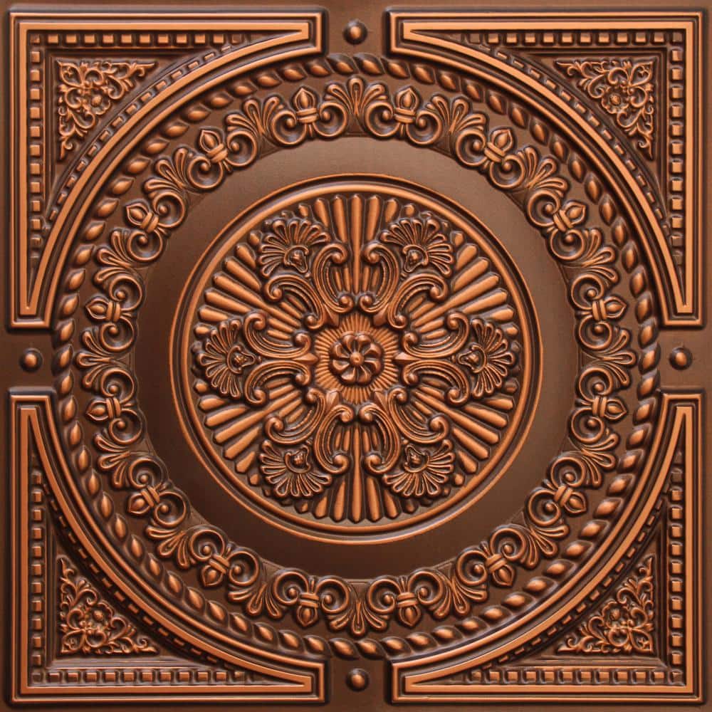 Falkirk Perth Antique Copper 2 ft. x 2 ft. Decorative Rustic Glue Up or Lay In Ceiling Tile (200 sq. ft./case) price history on PriceWatchPro