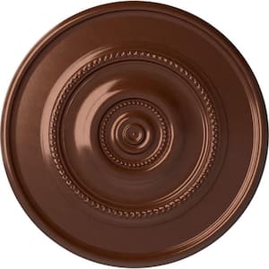1-1/8 in. x 24-3/8 in. x 24-3/8 in. Polyurethane Traditional Reece Ceiling Medallion, Copper Penny