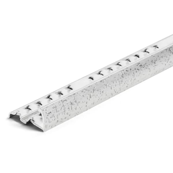 TrimMaster Silver 1-3/8 in. x 144 in. Hammered Carpet Gripper Transition Strip