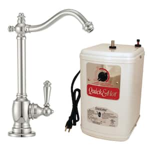 Victorian Single-Handle Instant Hot Water Dispenser Faucet in Polished Nickel with Hot Tank