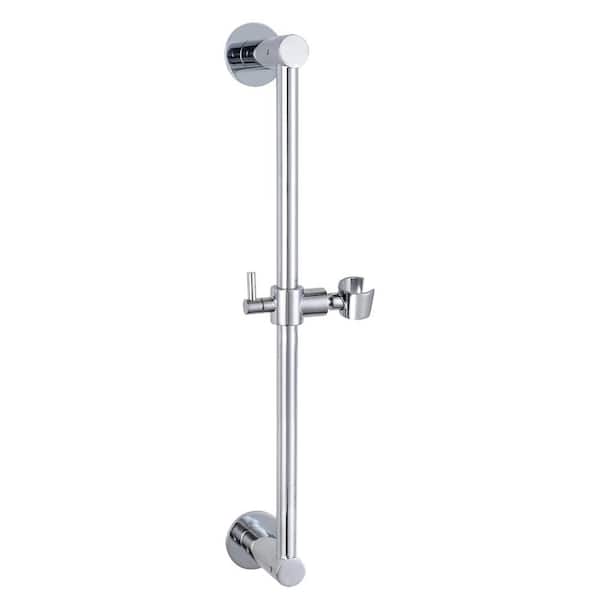 15 in. All-Metal Adjustable Shower Slide Bar in Brushed Nickel, Wall Mount Handheld Shower Head Holder