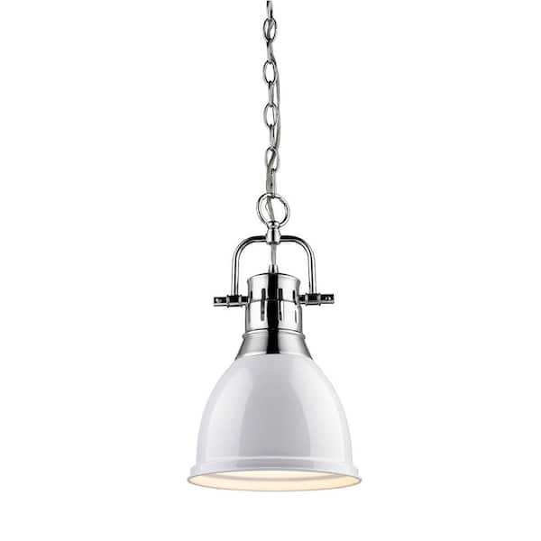 Golden Lighting Duncan Collection 1-Light Chrome Mini Pendant