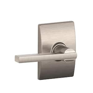 Latitude Satin Nickel Passage Hall/Closet Door Handle with Century Trim