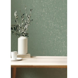 Callie Green Concrete Textured Non-Pasted Non-Woven Wallpaper Sample